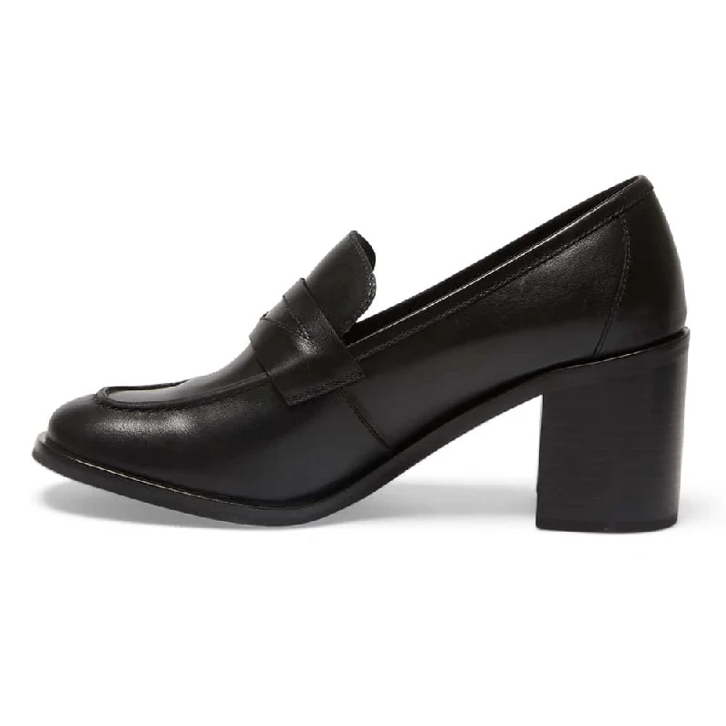 Sonya Loafer in Black Leather