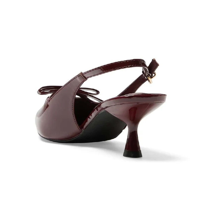 Verity Heel in Cherry Patent