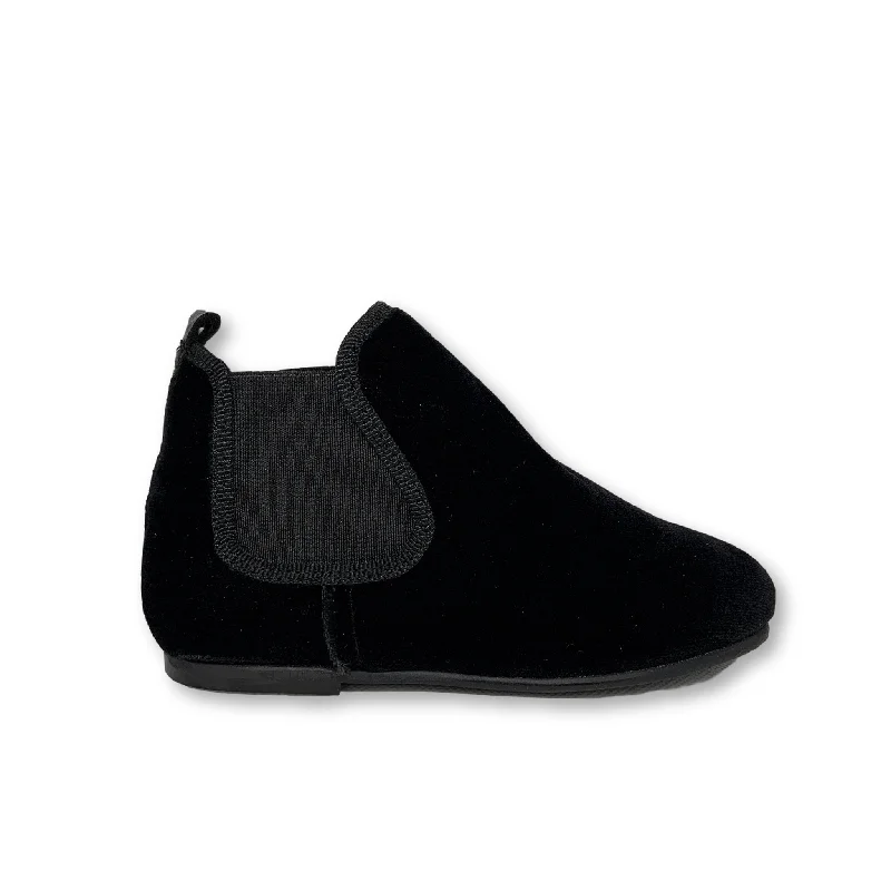 Blublonc Black Velvet Bootie