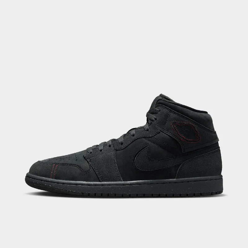 Jordan 1 Mid SE Craft Dark Smoke Grey / Black - Varsity Red