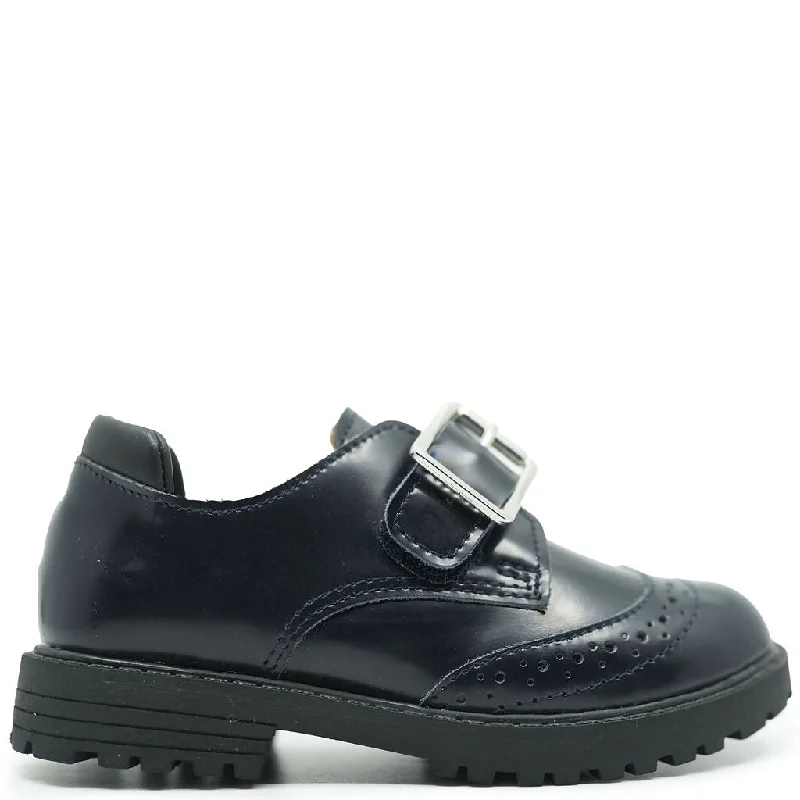 Papanatas Navy Florentic Wingtip Chunky Loafer