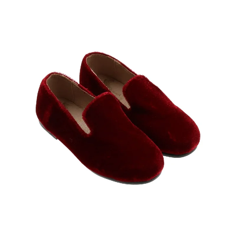 Zeebra Merlot Velvet Loafer