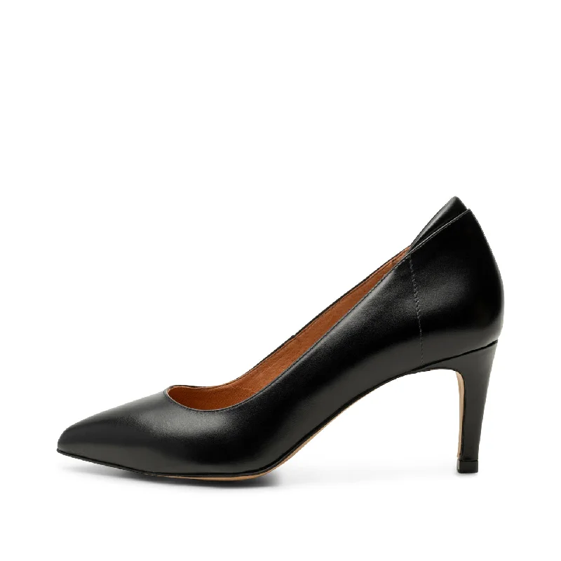 Kelly heel leather - BLACK