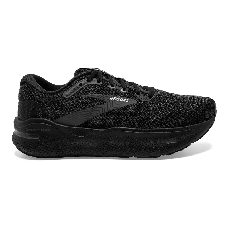 Men's Brooks Ghost Max, Black/Black/Ebony, 8.5 D Medium