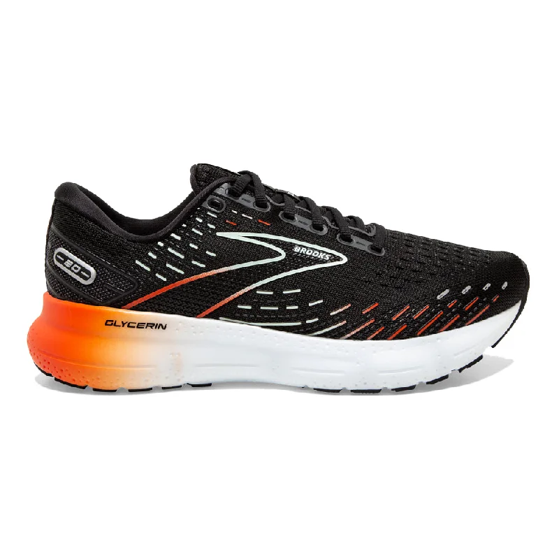 Women's Brooks Glycerin 20, Black/Red/Opal, 12 B Medium