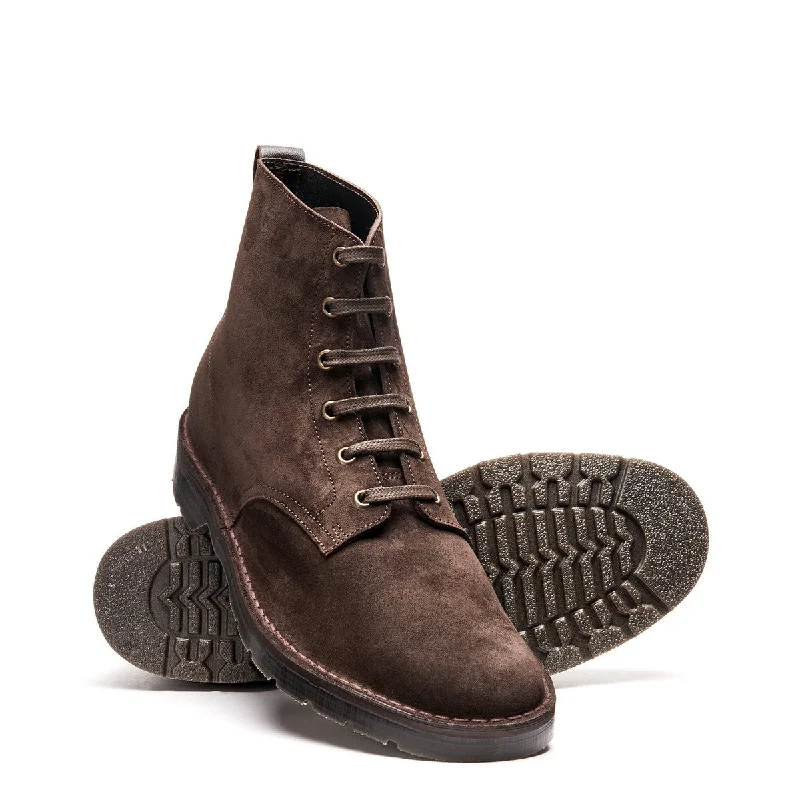 Brown Suede 6 Eye Derby Boot