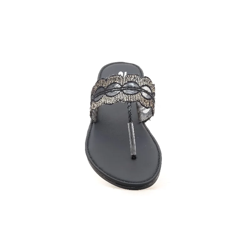 Black Casual Chappal CL1374