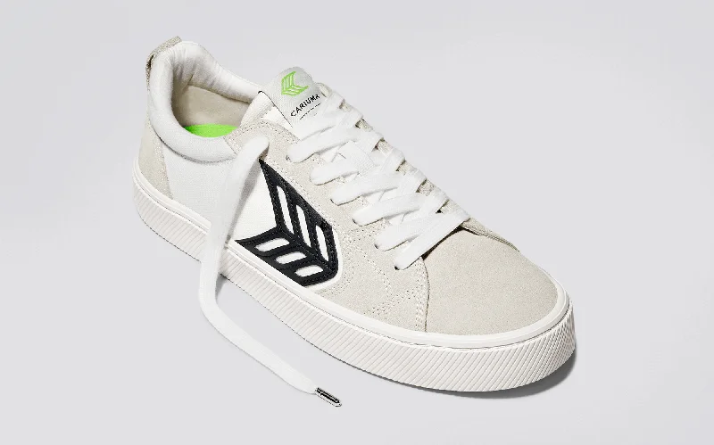 CATIBA PRO Low Off-White Canvas Vintage White Suede Black Logo Sneaker Men