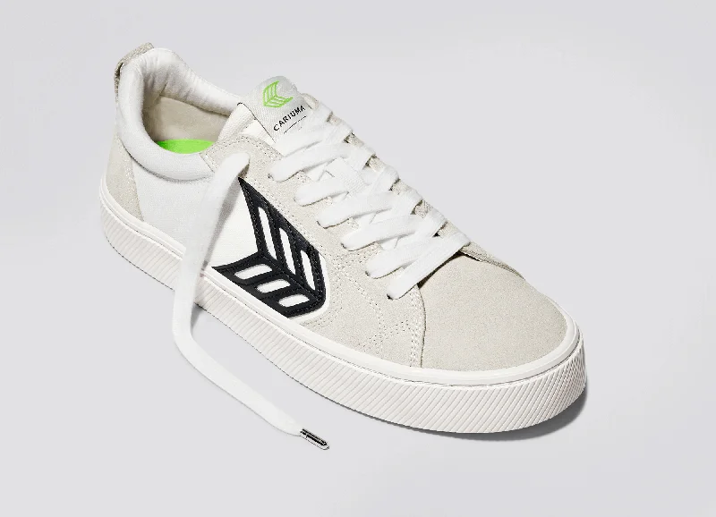 CATIBA PRO Low Off-White Canvas Vintage White Suede Black Logo Sneaker Men