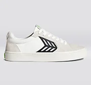 CATIBA PRO Low Off-White Canvas Vintage White Suede Black Logo Sneaker Men