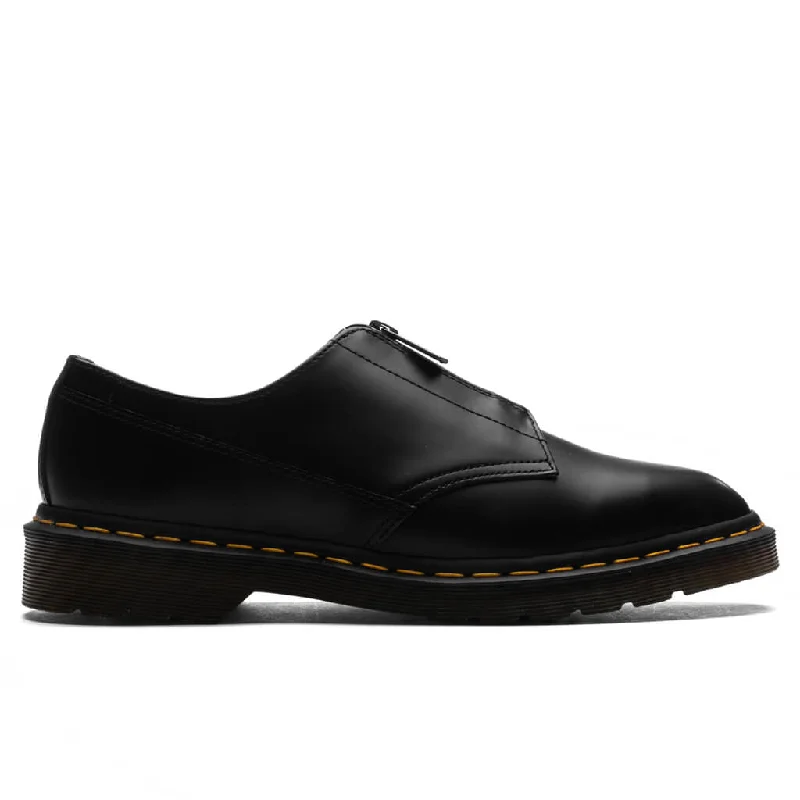 Cullen Polished Smooth Leather Zip Dress Shoe - Black