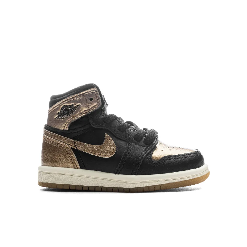 Air Jordan 1 Retro High OG (TD) 'Black and Gold' - Black/Metallic Gold/Sail