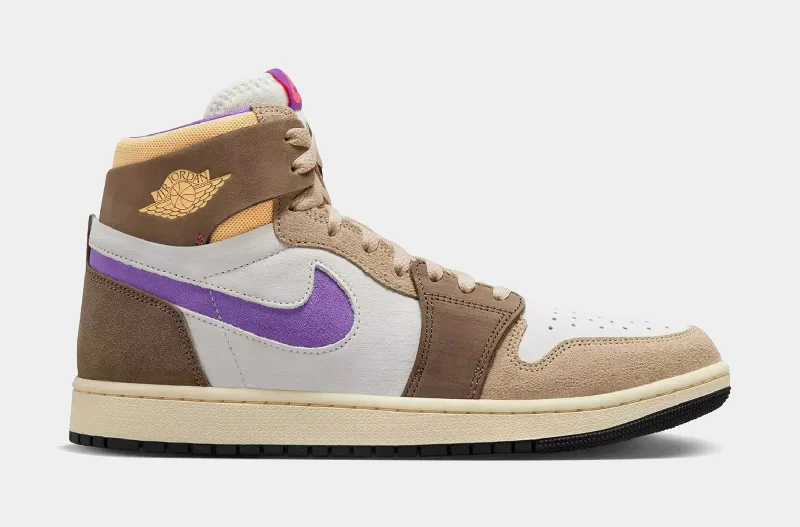 Air Jordan 1 High Zoom CMFT 2 Mens Lifestyle Shoes (Brown/Purple) Free Shipping