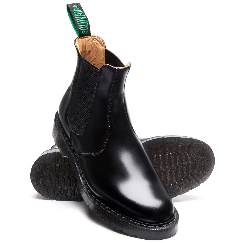 Black Hi-Shine Dealer Boot