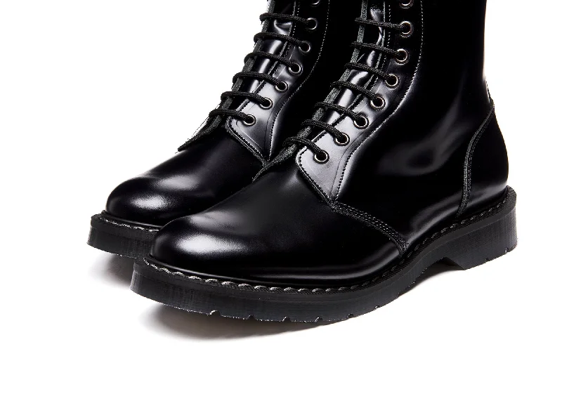 Black Hi-Shine 11 Eye Astronaut Boot