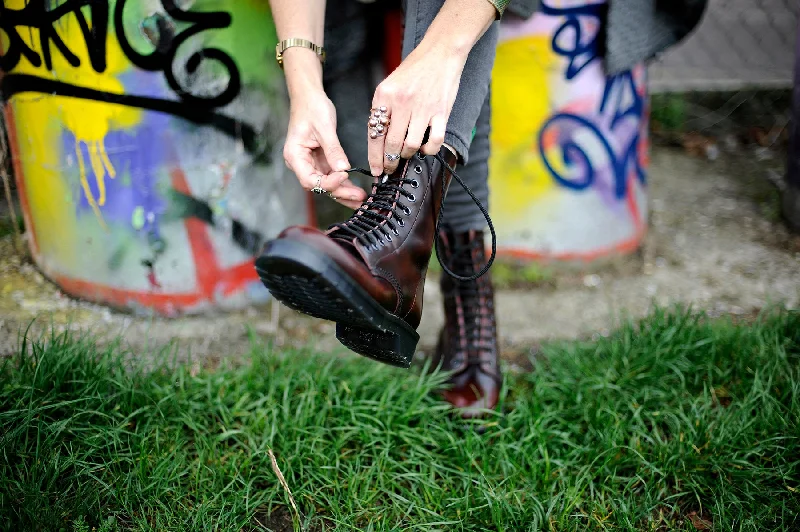 Burgundy Rub-Off 11 Eye Derby Boot