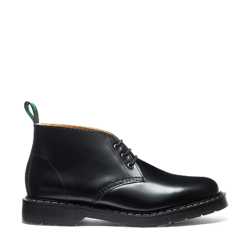 Black Hi-Shine 3 Eye Chukka Boot