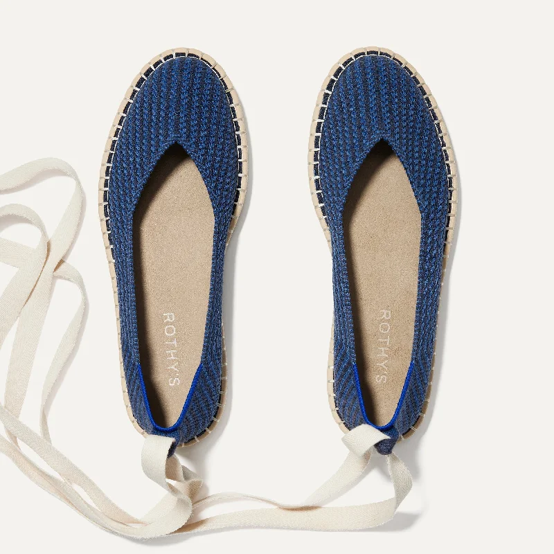 The Espadrille - Navy Stripe